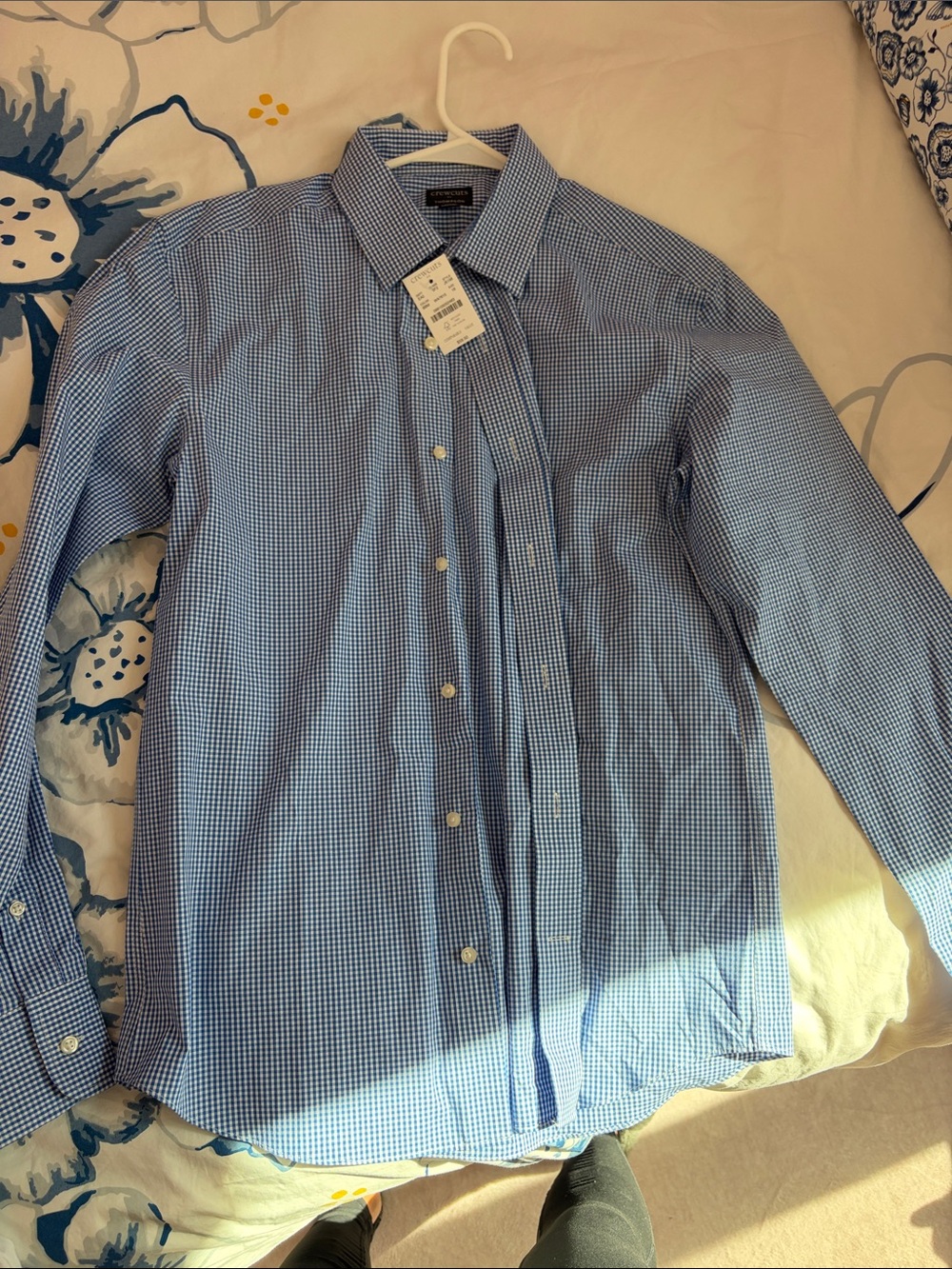 George Blue Micro-Check Dress Shirt